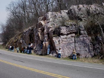 Point of Rocks with students.